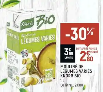Knorr bio mouliné de légumes variés