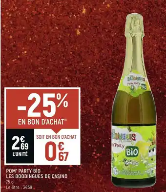 Spar Casino pom’ party bio les doodingues de casino offre