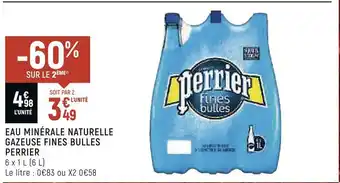 Perrier eau minérale naturelle gazeuse fines bulles