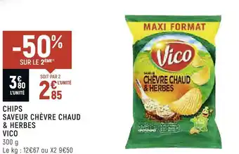 Spar Vico chips saveur chèvre chaud & herbes offre