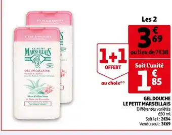 Auchan Gel douche le petit marseillais offre