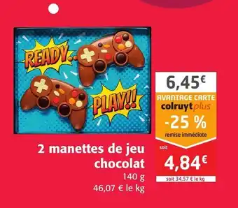 Colruyt 2 Manettes de jeu chocolat offre