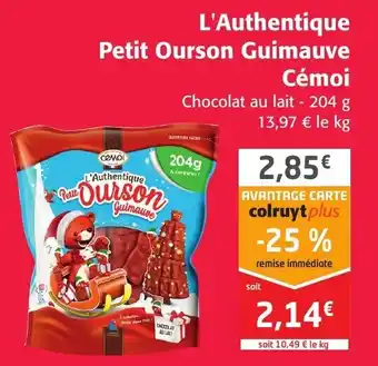 Colruyt L'authentique petit ourson guimauve cémoi offre