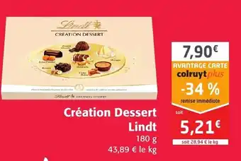 Colruyt Création dessert lindt offre