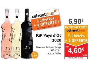 Colruyt IGP pays d'oc 2020 offre