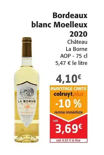 Bordeaux blanc moelleux 2020