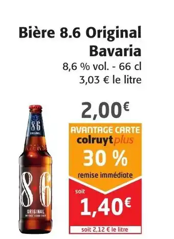 Colruyt Bière 8.6 original bavaria offre