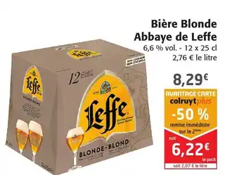 Colruyt Bière blonde abbaye de leffe offre