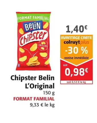 Colruyt Chipster belin l'original offre