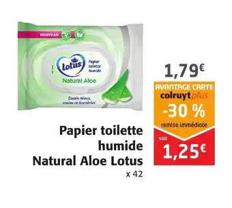 Colruyt Papier toilette humide natural aloe lotus offre