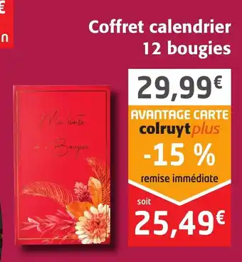 Colruyt Coffret calendrier 12 bougies offre