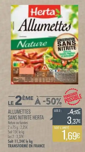 Match Allumettes sans nitrite herta offre