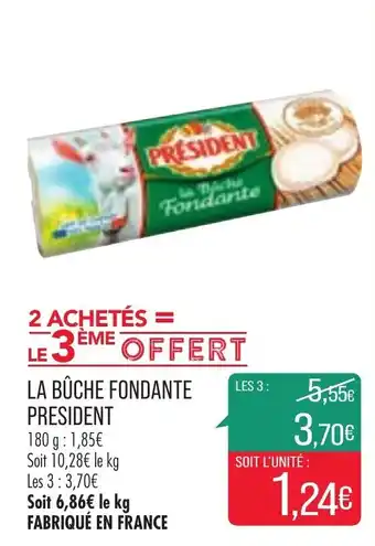 Match La buche fondante president offre