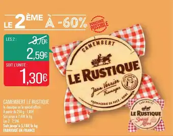 Match Camembert le rustique offre