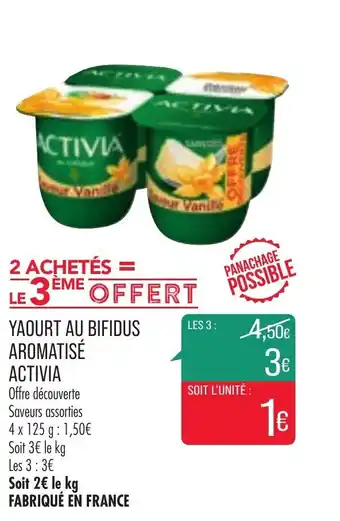 Match Yaourt au bifidus aromatisé activia offre