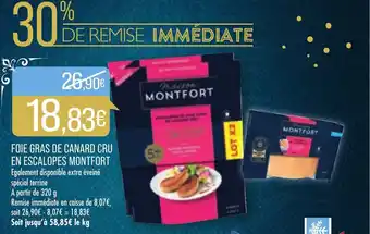 Match Foie gras de canard cru offre
