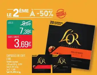 Match Capsules de café l'or offre