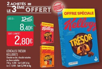 Match Céréales trésor kellogg's offre