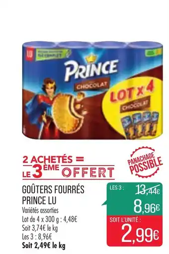 Goûters fourrés prince lu
