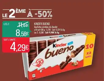 Match Kinder bueno offre