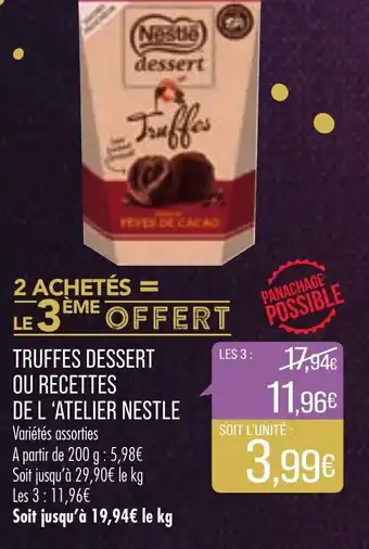 Truffes dessert ou recettes