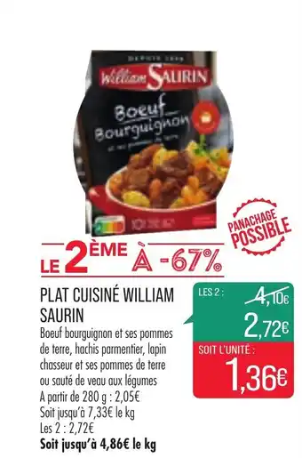 Match Plat cuisiné william saurin offre