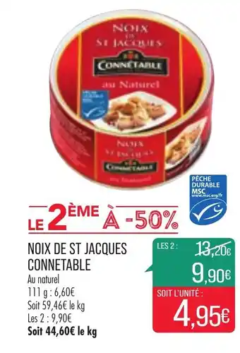 Match Noix de st jacques connetable offre