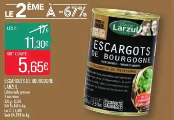 Match Escargots de bourgogne larzul offre