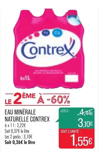 Match Eau minérale naturelle contrex offre