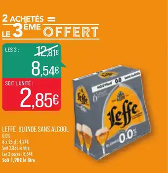 Match Leffe blonde sans alcool offre