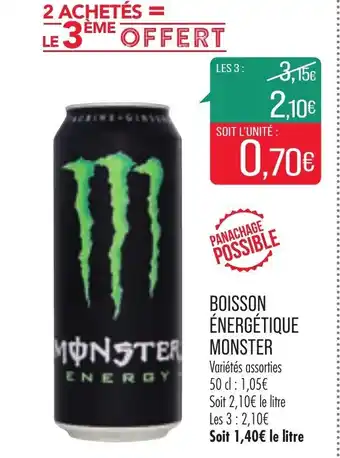 Match Boisson énergétique monster offre