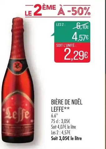 Match Bière de noël leffe offre