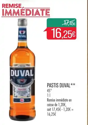 Match Pastis duval offre