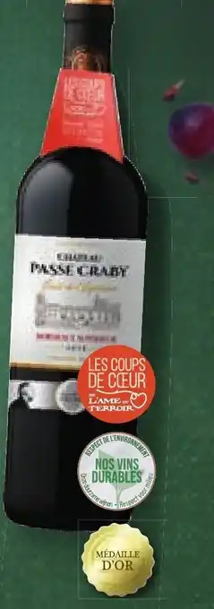 Match Bordeaux supérieur aop château passe craby offre