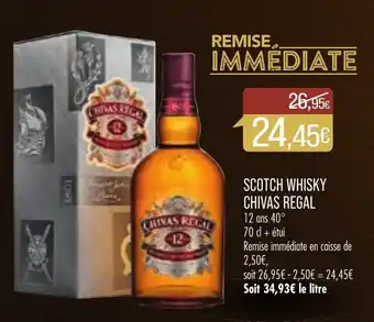 Match Scotch whisky chivas regal offre