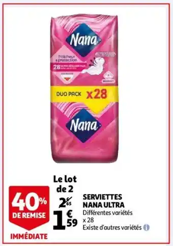 Auchan Serviettes offre