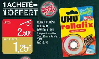Match Ruban adhésif rollafix dévidoir uhu offre