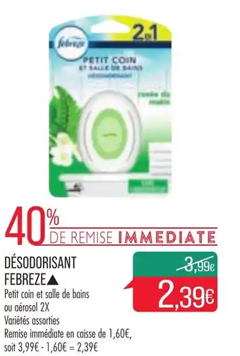 Match Désodorisant febreze offre