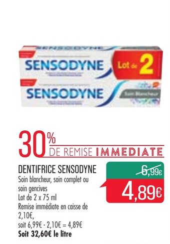 Match Dentifrice sensodyne offre