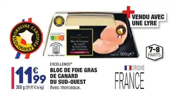 Bloc de foie gras de canard du sud-ouest