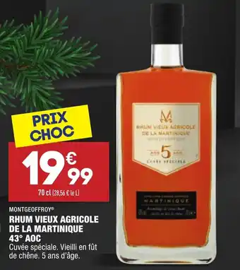 Rhum Vieux Agricole de La Martinique 43° AOC