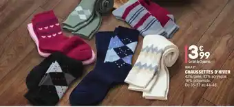 ALDI Chaussettes d'Hiver offre