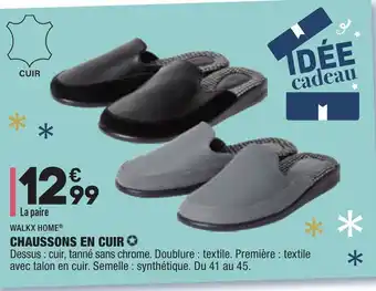 ALDI Chaussons en cuir offre