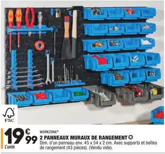 2 Panneaux muraux de rangement