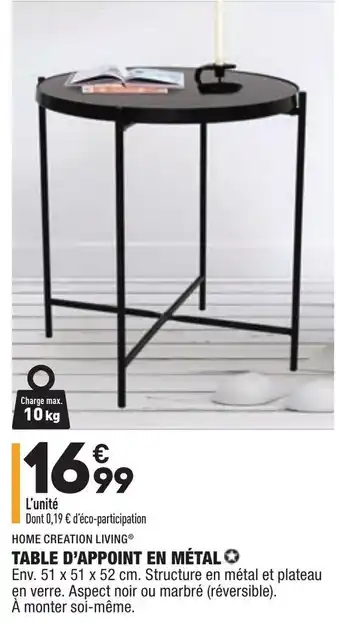 ALDI Table d'Appoint en métal offre