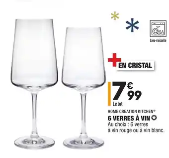 ALDI 6 Verres à Vin offre