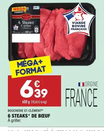 ALDI 6 Steaks de Bœuf offre