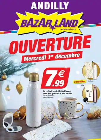 Bazarland Le Coffret Bouteille Isotherme offre
