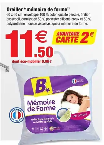 Bazarland Oreiller Mémoire de Forme offre