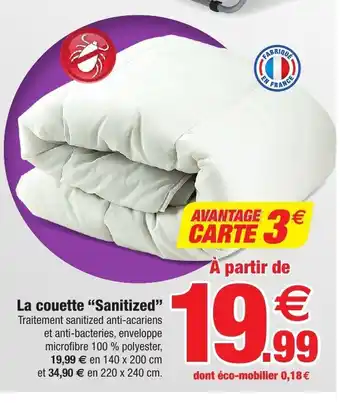Bazarland La Couette Sanitized offre